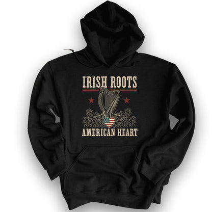 Irish Roots Harp Hoodie - Black