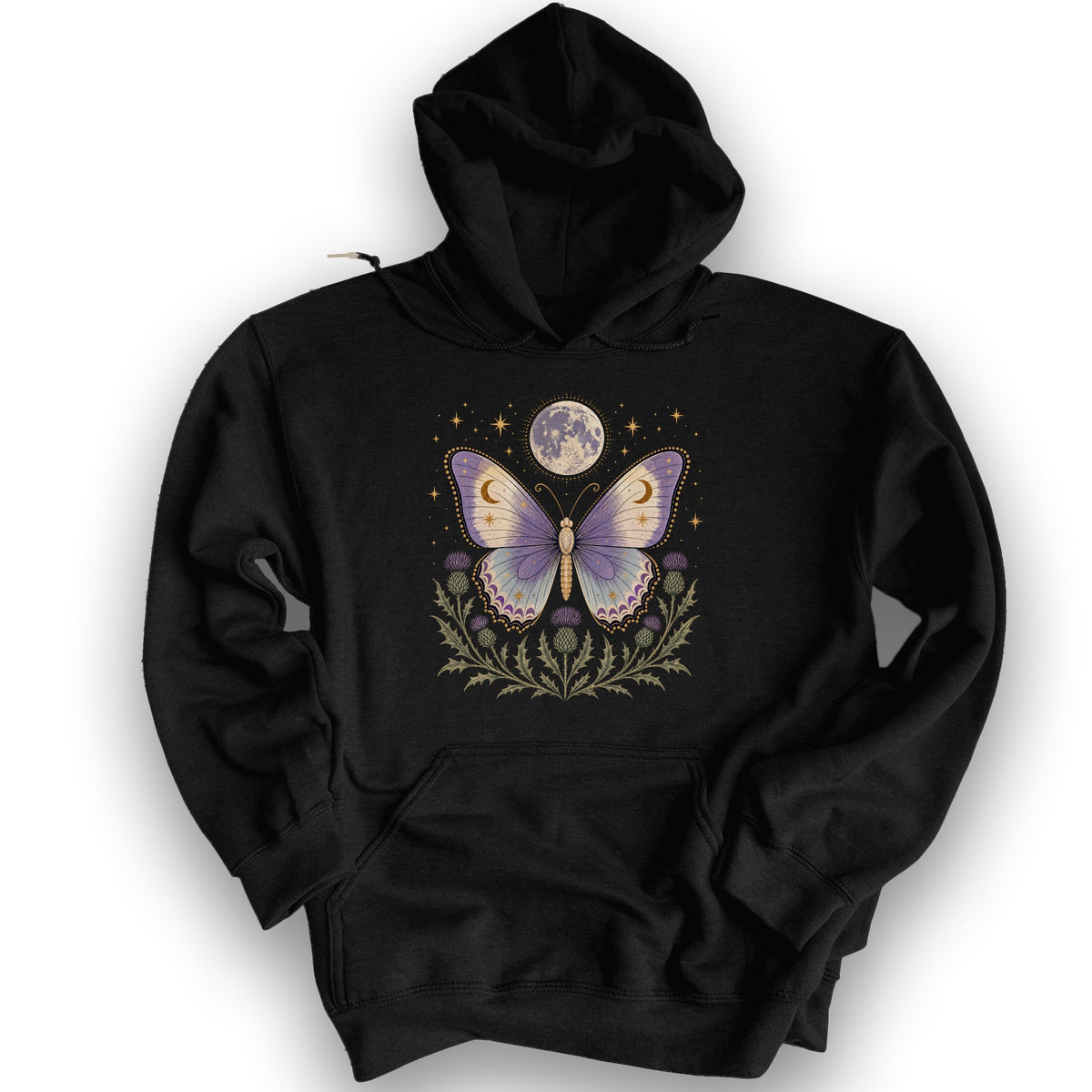 Thistle Moon Butterfly Hoodie - Black
