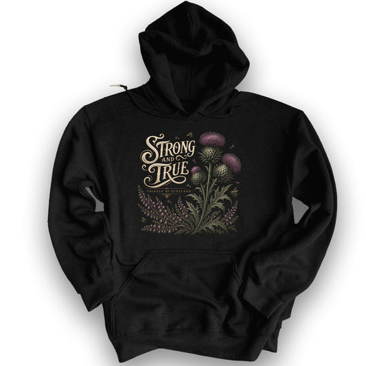 Strong And True Thistle Hoodie - Black