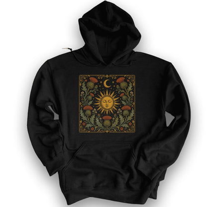 Celestial Thistles Hoodie - Black