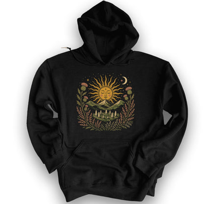 Celestial Standing Stones Hoodie - Black