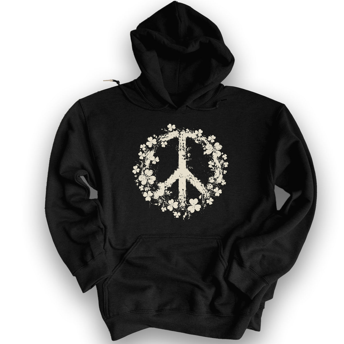 Shamrock Peace Hoodie - Black