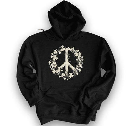 Shamrock Peace Hoodie - Black