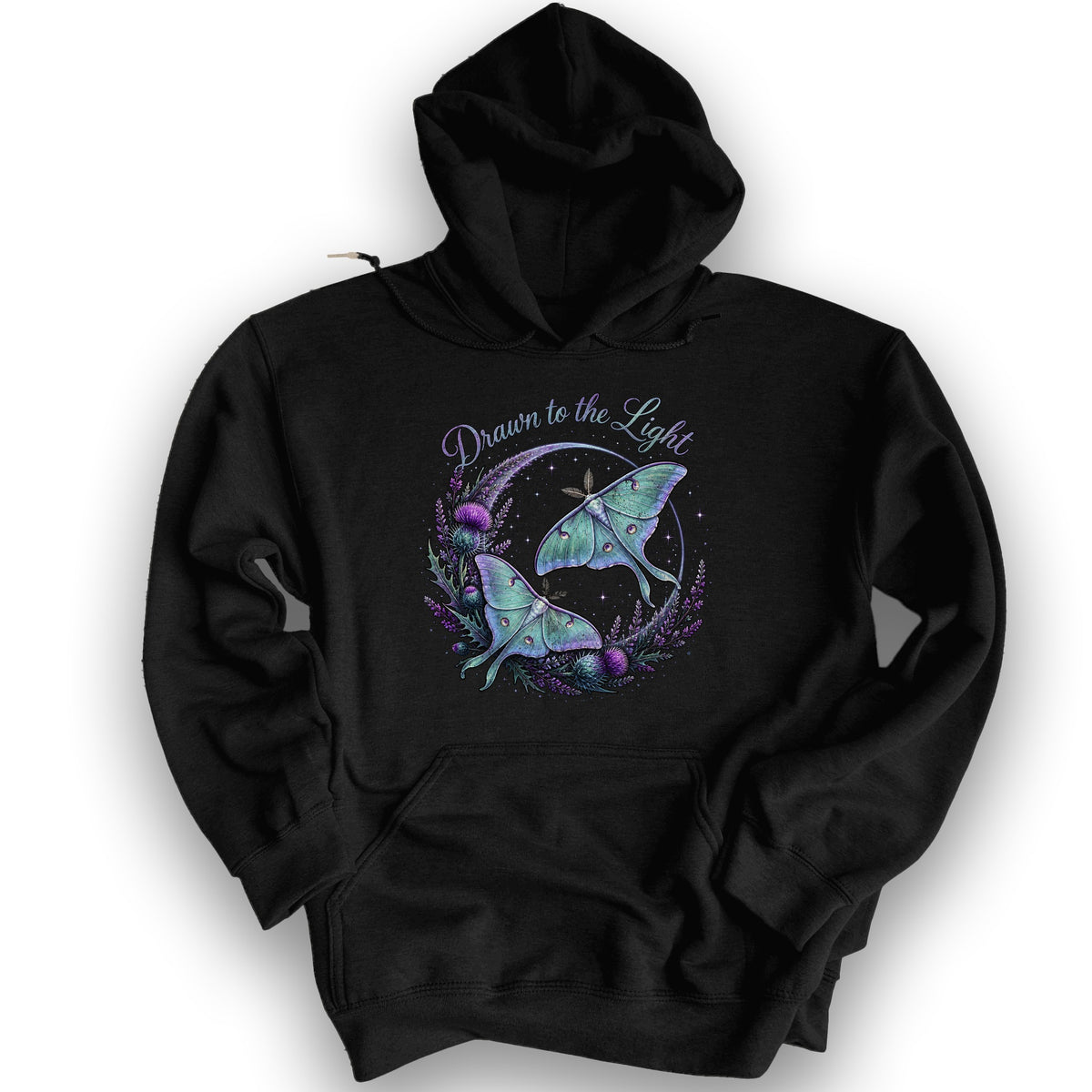 Drawn To The Light Hoodie - Black