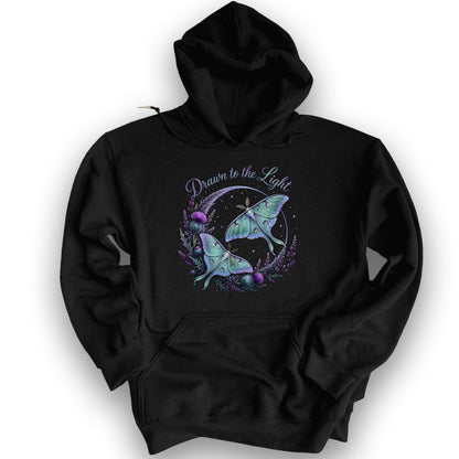 Drawn To The Light Hoodie - Black
