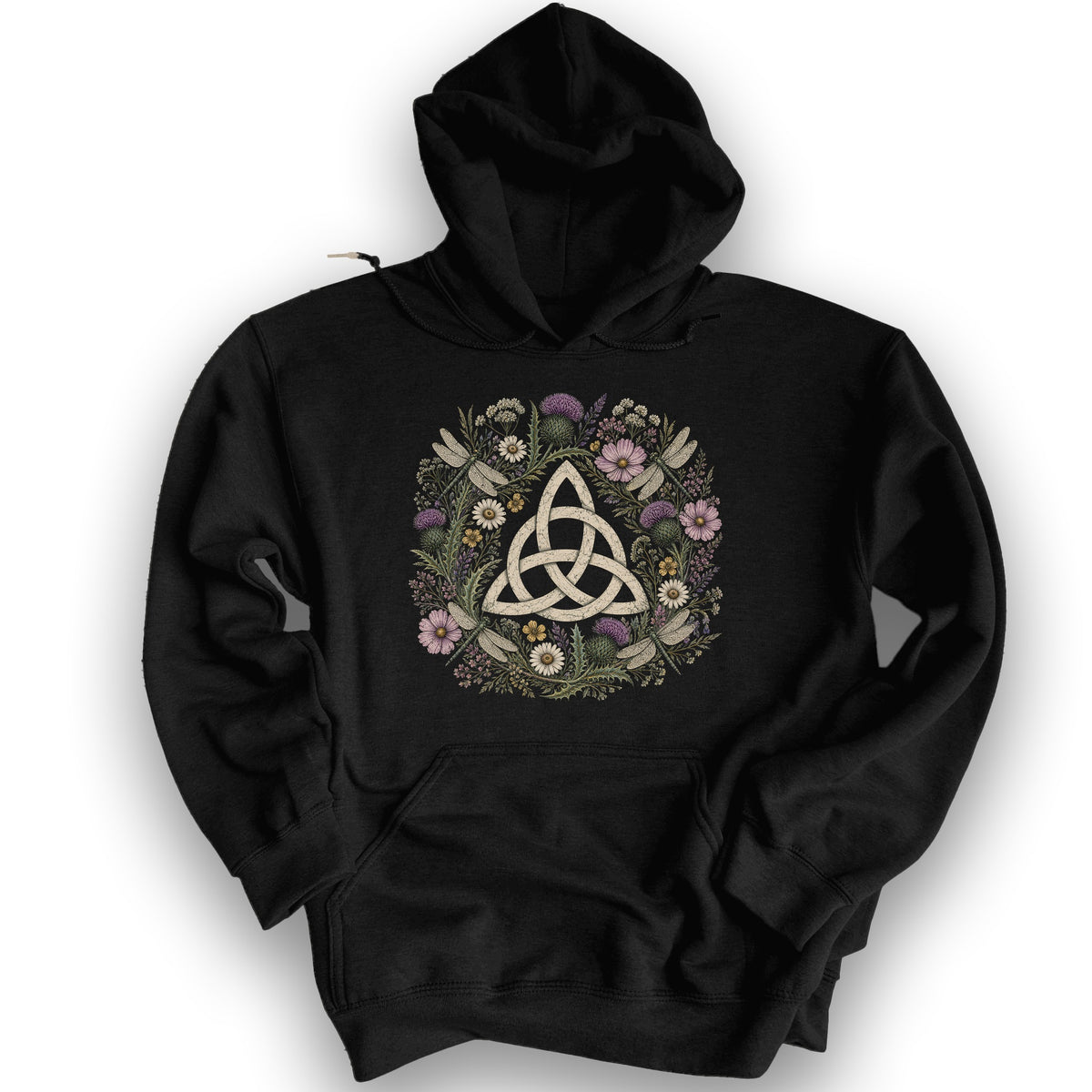 Trinity Knot Wreath Hoodie - Black