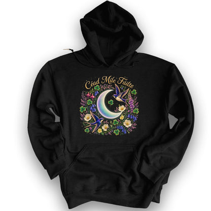 Céad Míle Fáilte Moon Hoodie - Black