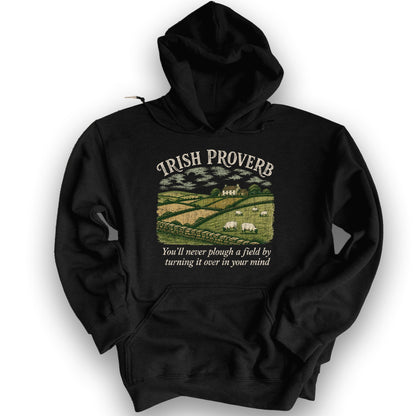 Plough Proverb Hoodie - Black
