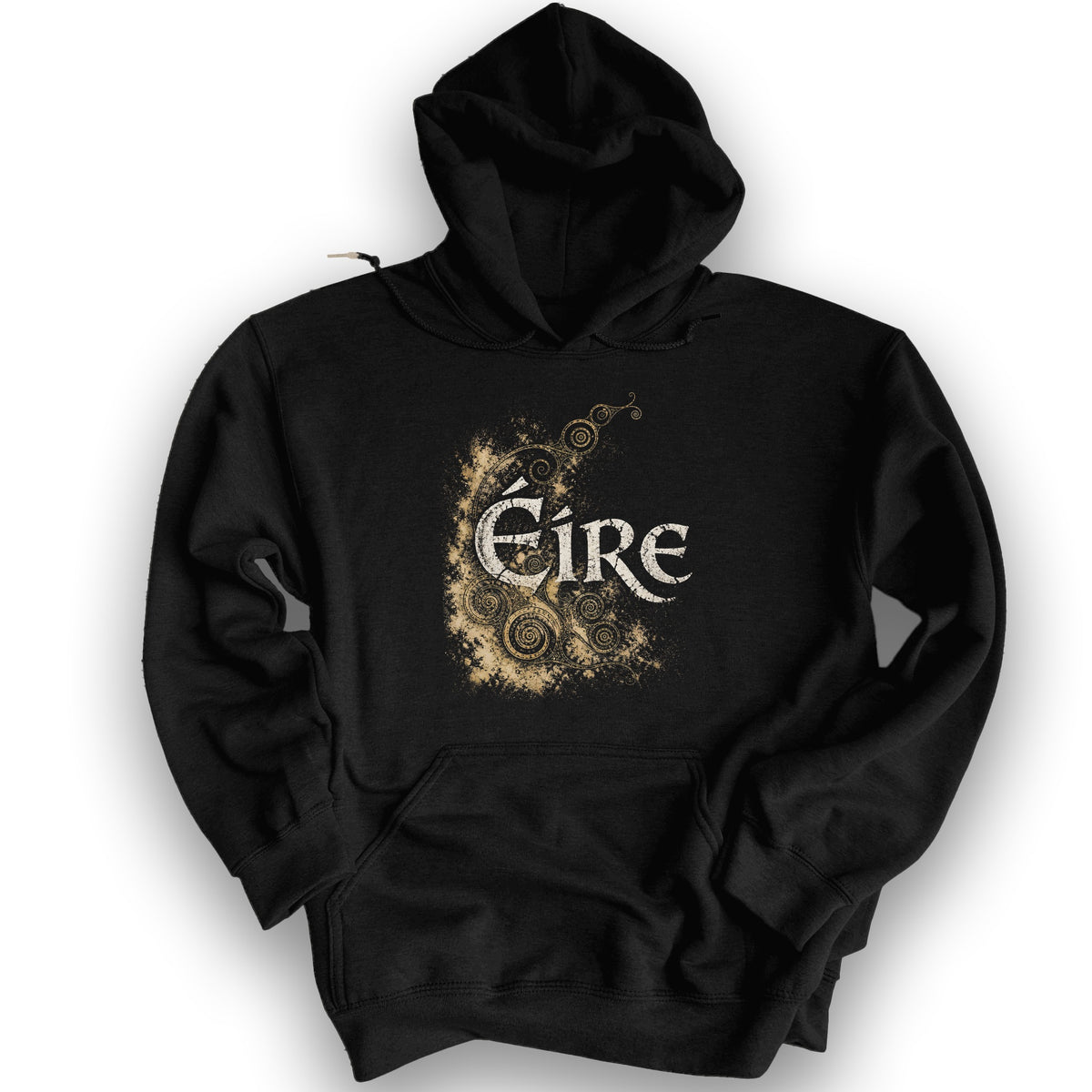 Éire Ancient Spirals Hoodie - Black