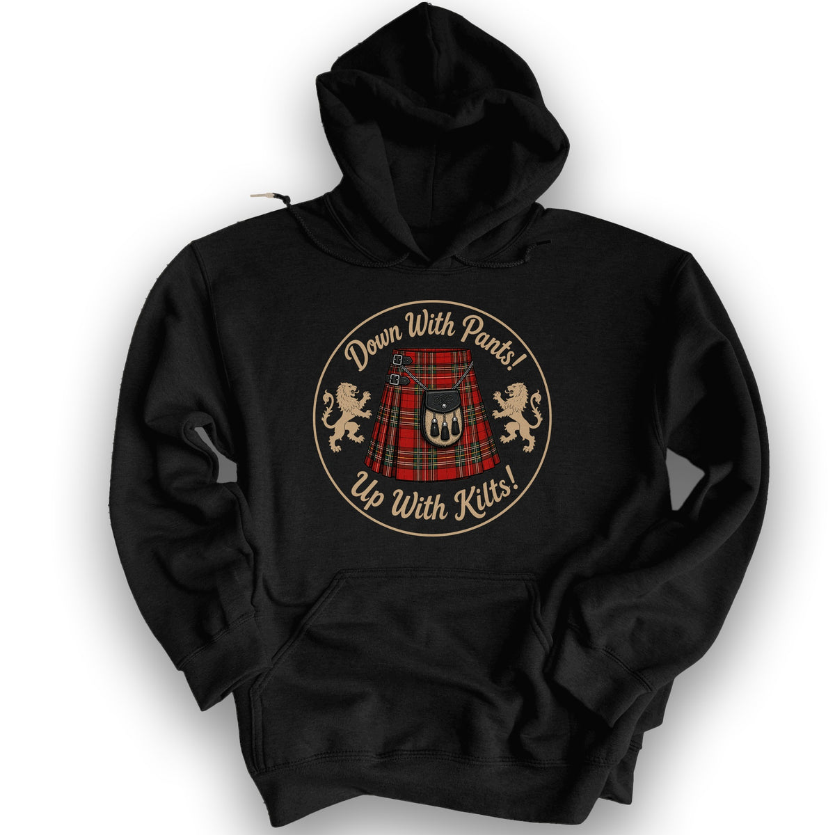 Up With Kilts Hoodie - Black