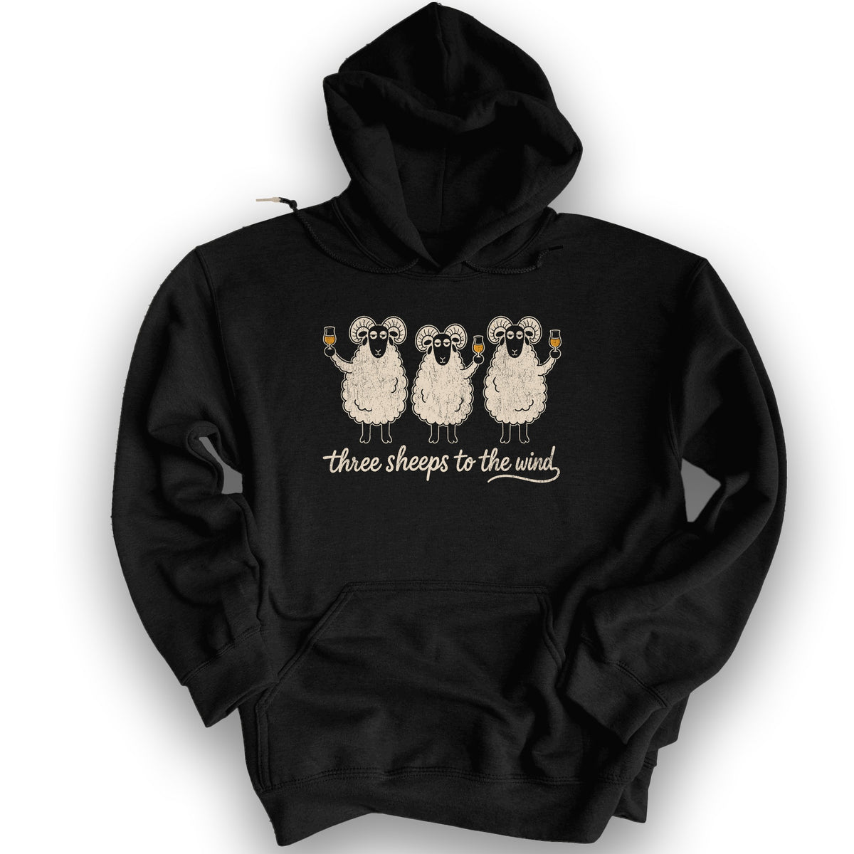Three Sheeps Hoodie - Black