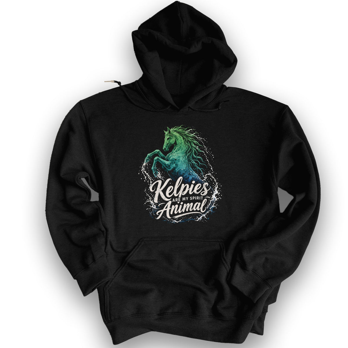 Kelpie Spirit Animal Hoodie - Black