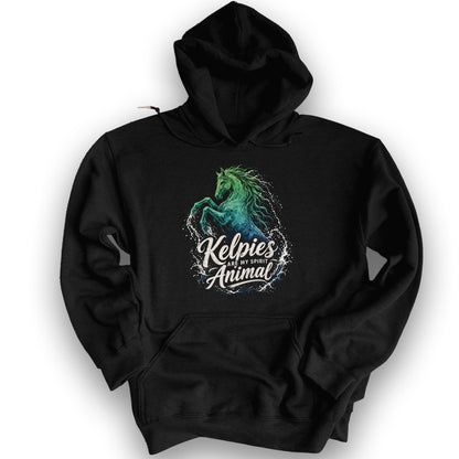 Kelpie Spirit Animal Hoodie - Black