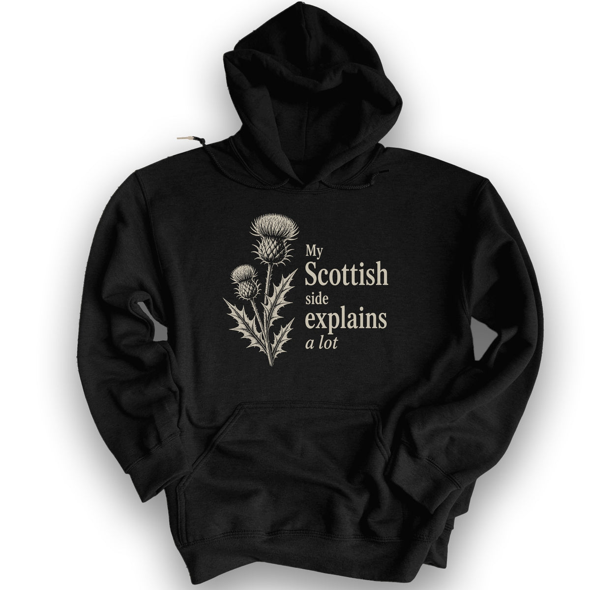 My Scottish Side Hoodie - Black