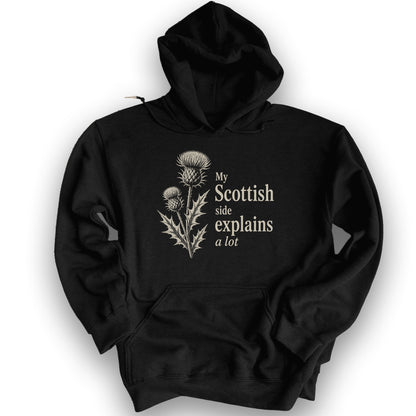 My Scottish Side Hoodie - Black