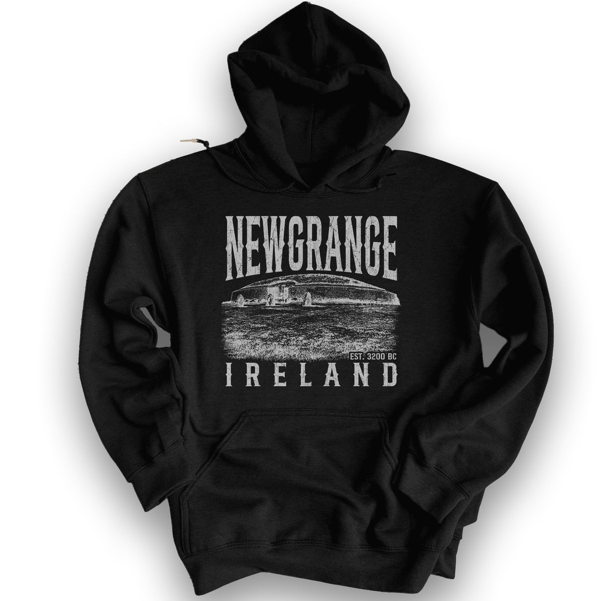 Newgrange Ireland Sketch Hoodie - Black