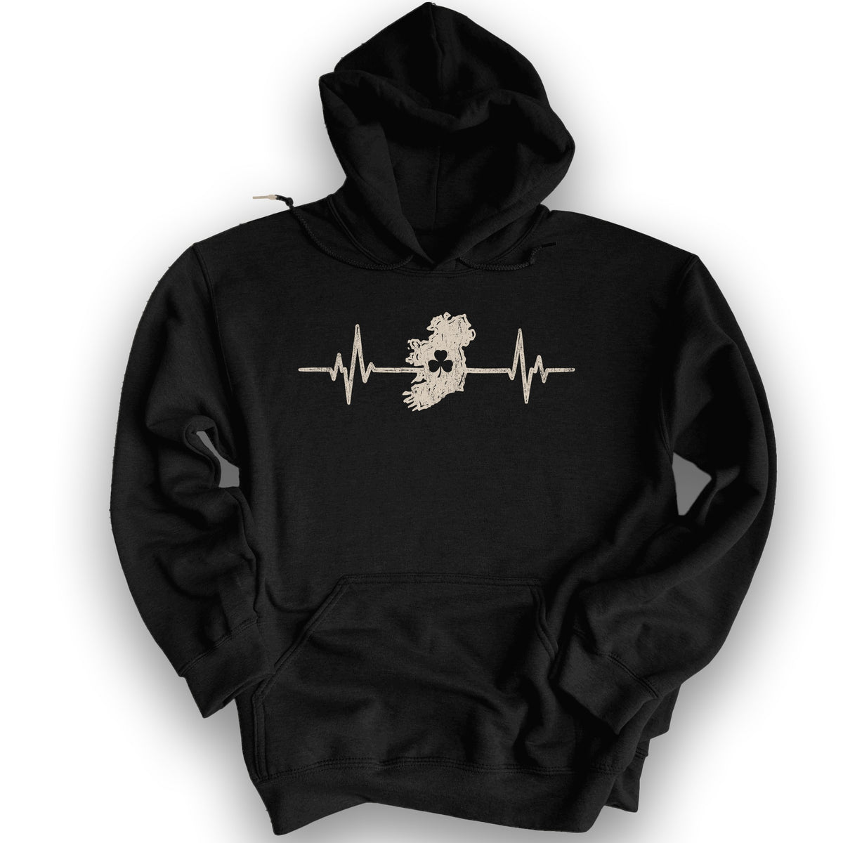 Ireland Heartbeat Hoodie - Black