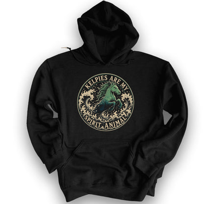 Kelpie Badge Hoodie - Black