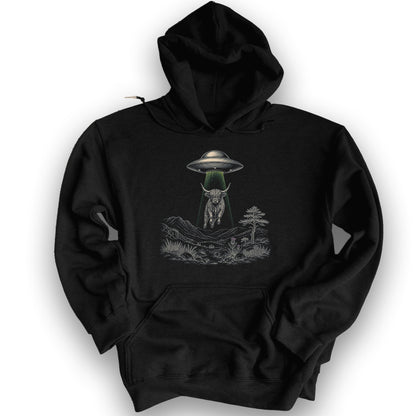 Highland Coo UFO Hoodie - Black