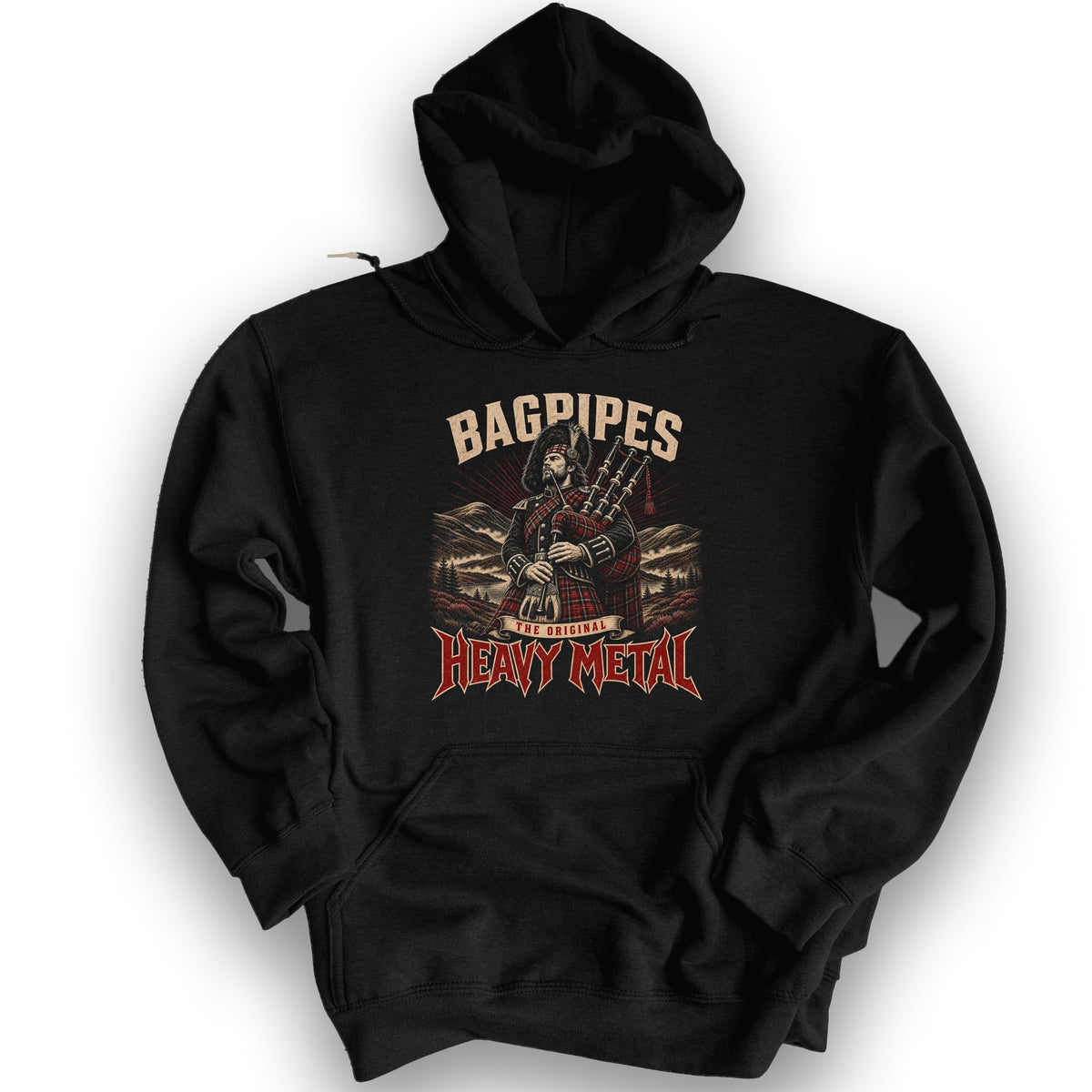 Bagpipes Heavy Metal Hoodie - Black