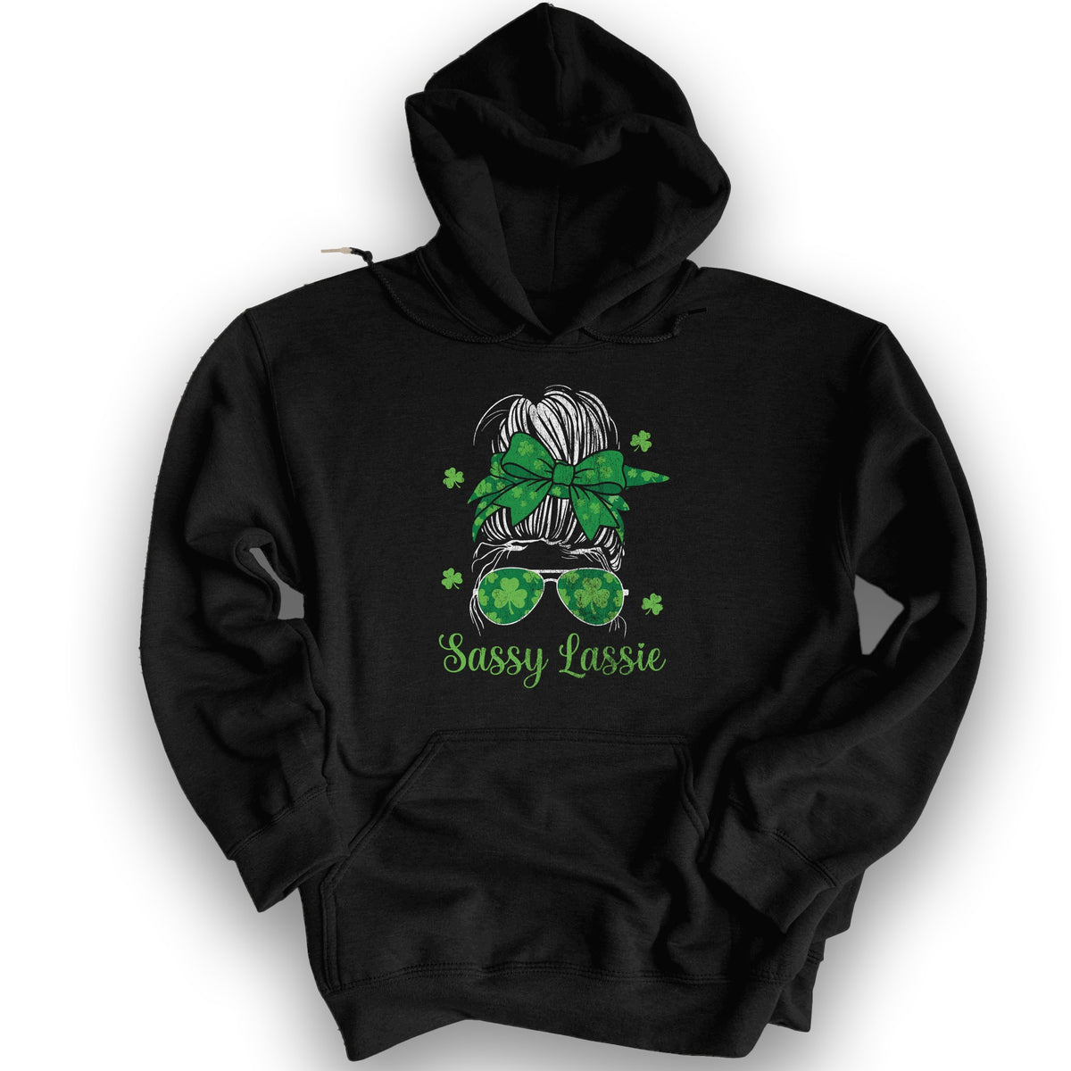 Irish Sassy Lassy Hoodie - Black