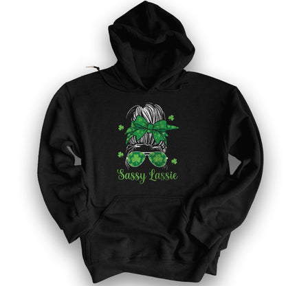 Irish Sassy Lassy Hoodie - Black