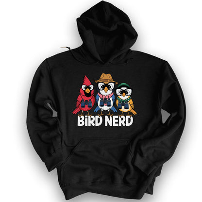 Bird Nerd "Birding Birds" Hoodie - Black