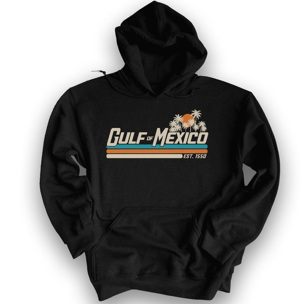 Gulf of Mexico Retro Stripe Hoodie - Black