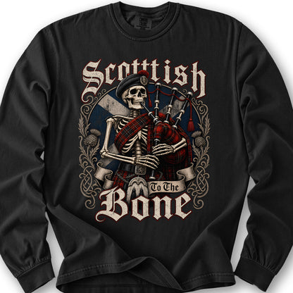 Scottish Boney Piper Long Sleeve Shirt - Black