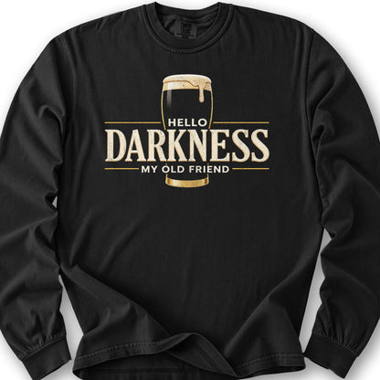 Darkness My Old Friend Long Sleeve Shirt - Black