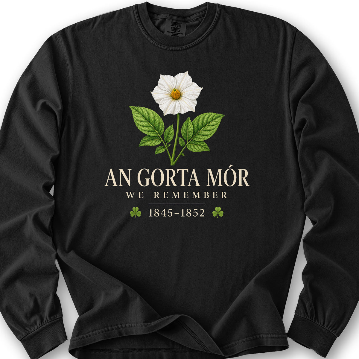 An Gorta Mór Long Sleeve Shirt - Black