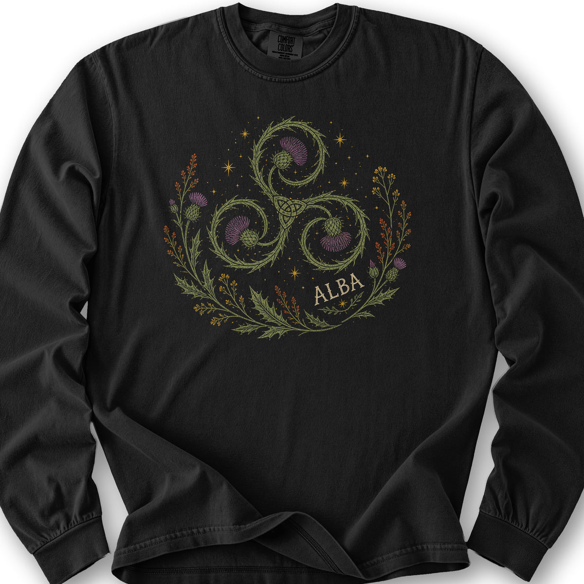 Alba Autumn Triskele Long Sleeve Shirt - Black