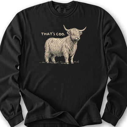 That's Coo Sketch Long Sleeve Shirt - Black