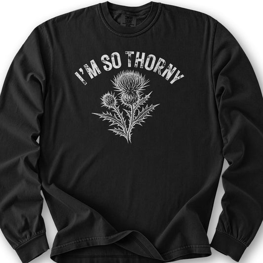 I'm So Thorny Long Sleeve Shirt - Black
