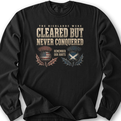Highlands Were Cleared Long Sleeve Shirt - Black