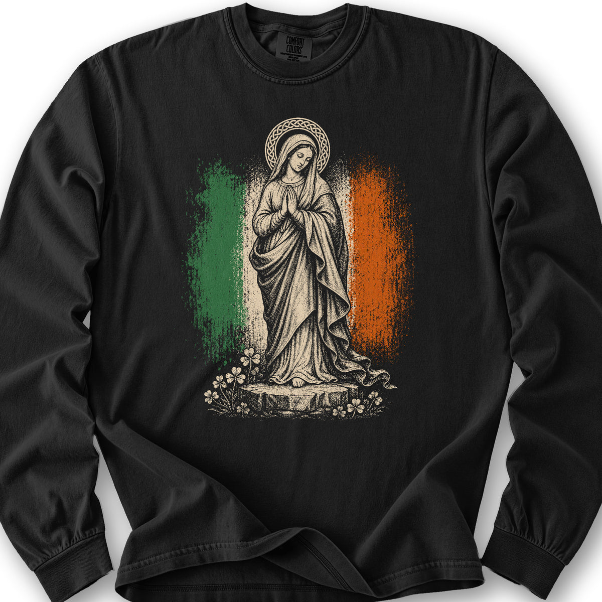 Our Lady Ireland Long Sleeve Shirt - Black