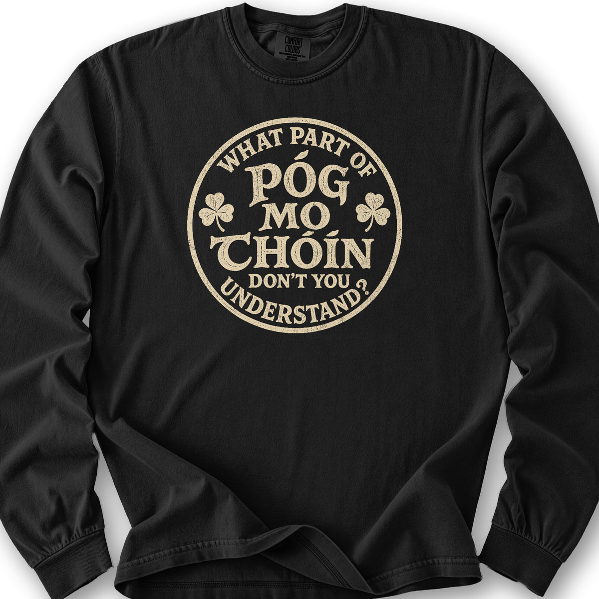 Pog Mo Thoin Badge Long Sleeve Shirt - Black