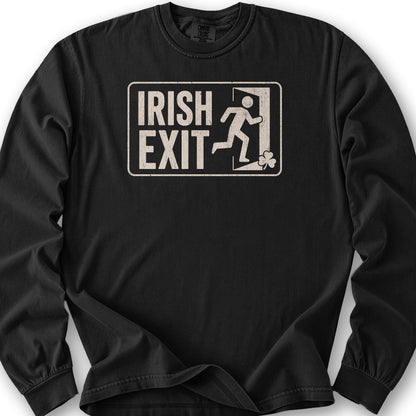 Irish Exit Long Sleeve Shirt - Black