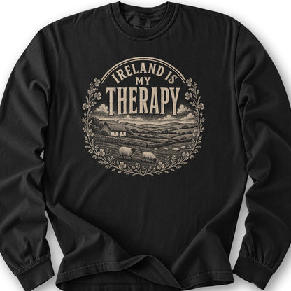 Ireland Is My Therapy Badge Long Sleeve Shirt