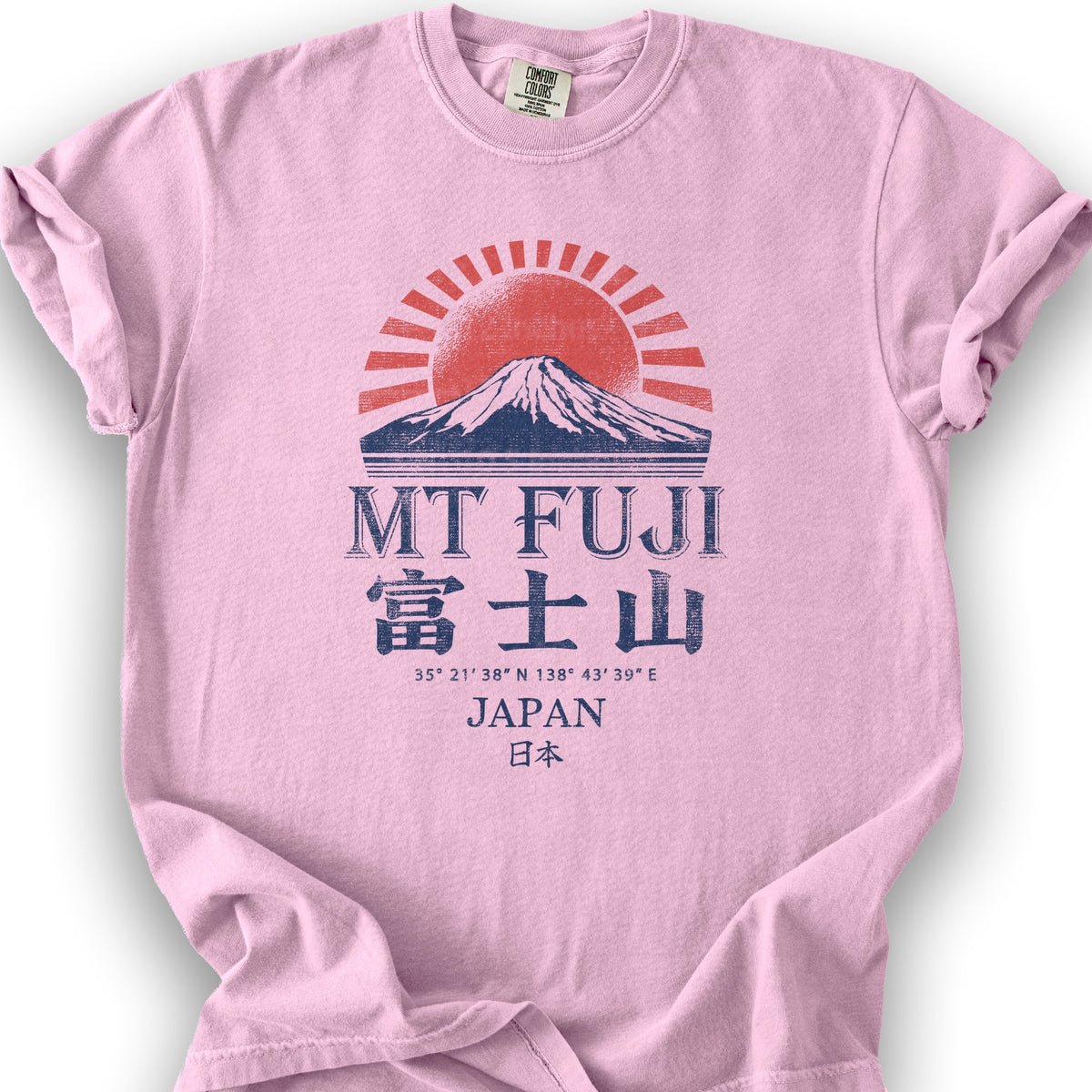 Mount Fuji Rising Sun T-Shirt - Blossom