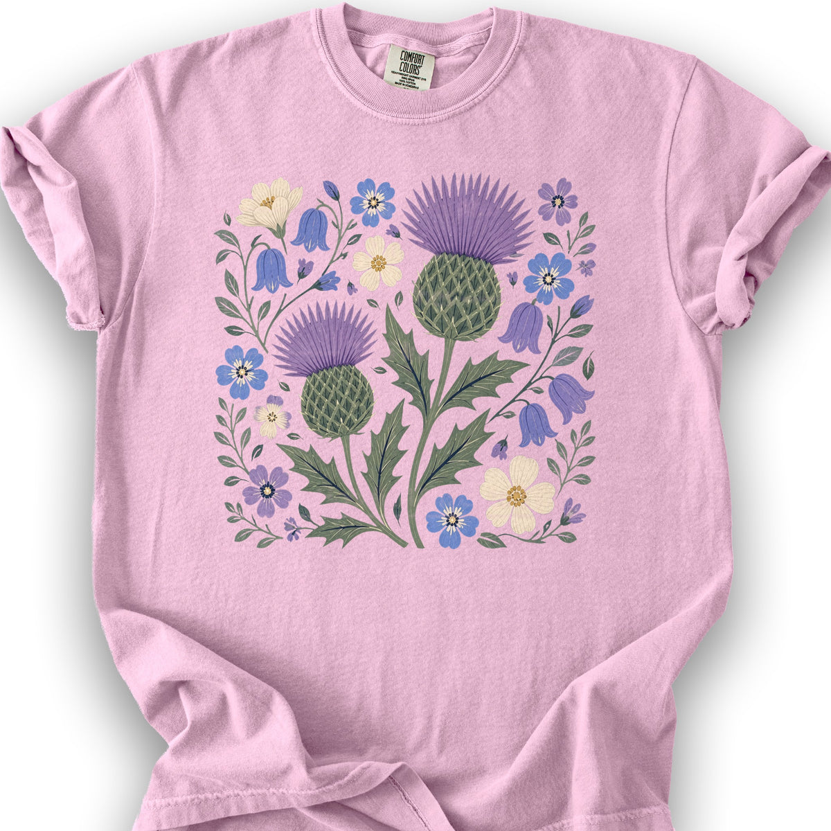 Scottish Thistle Floral T-Shirt - Blossom