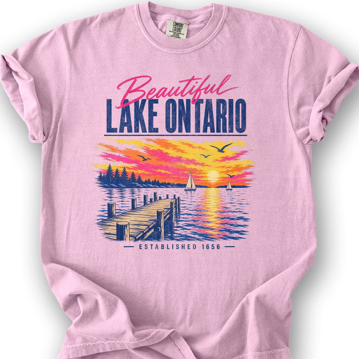 Lake Ontario Color Burst T-Shirt - Blossom
