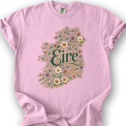 Éire Floral Map T-Shirt - Blossom