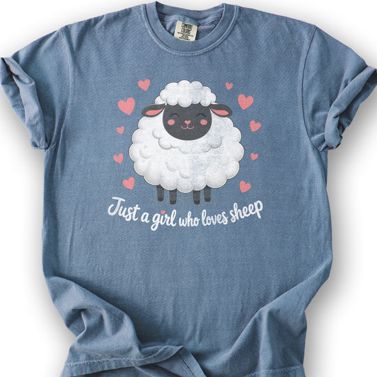 Just A Girl Sheep T-Shirt