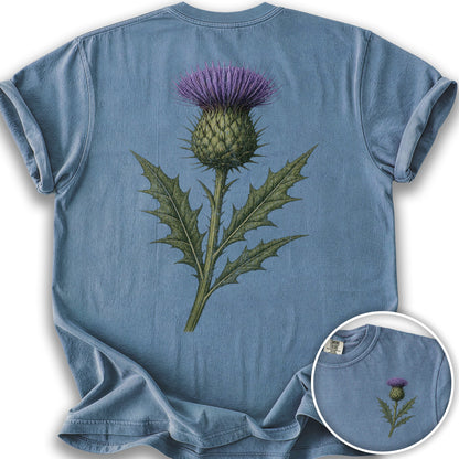 Thistle of Scotland Front/Back Print T-Shirt - Blue Jean