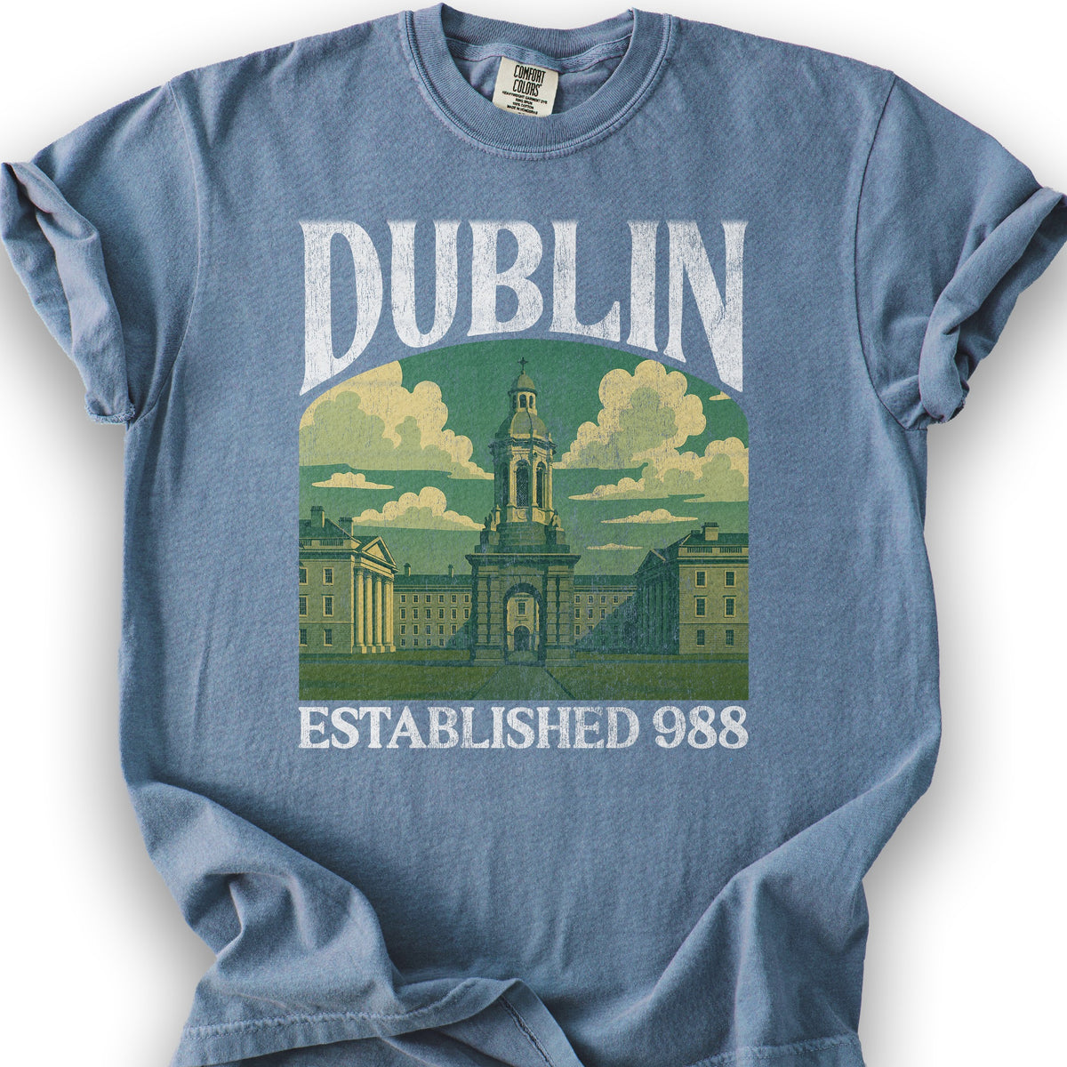 Dublin Ireland "Big and Bold" T-Shirt - Blue Jean