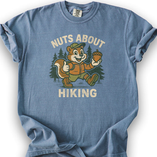 Nuts About Hiking T-Shirt - Blue Jean