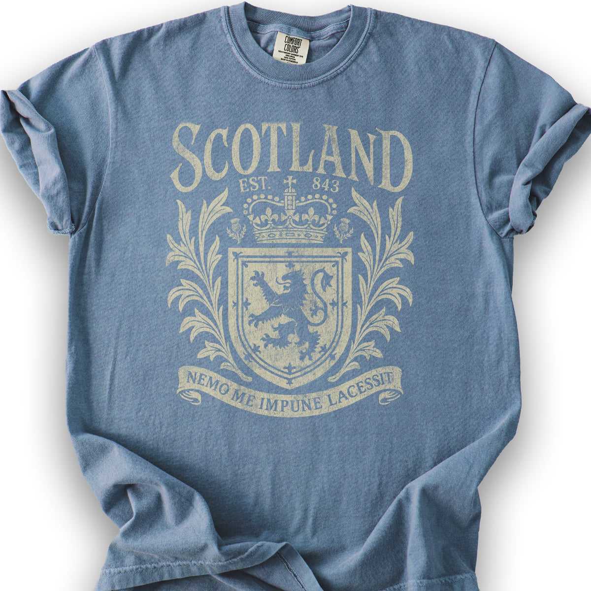 Scotland Vintage Heraldry T-Shirt - Blue Jean