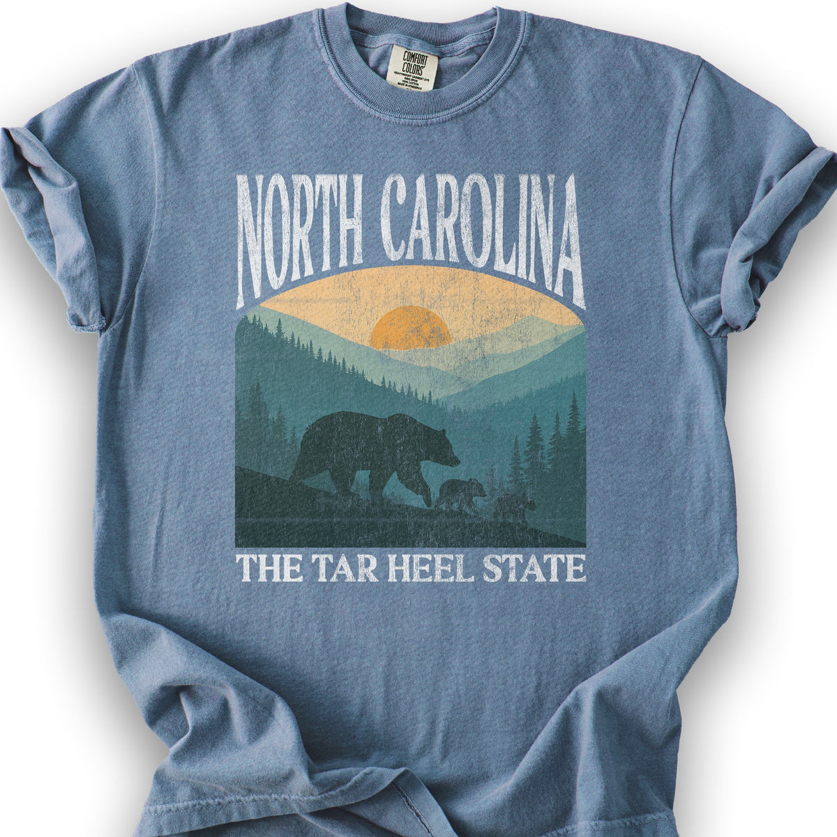 North Carolina Mountains "Big & Bold" T-Shirt - Blue Jean
