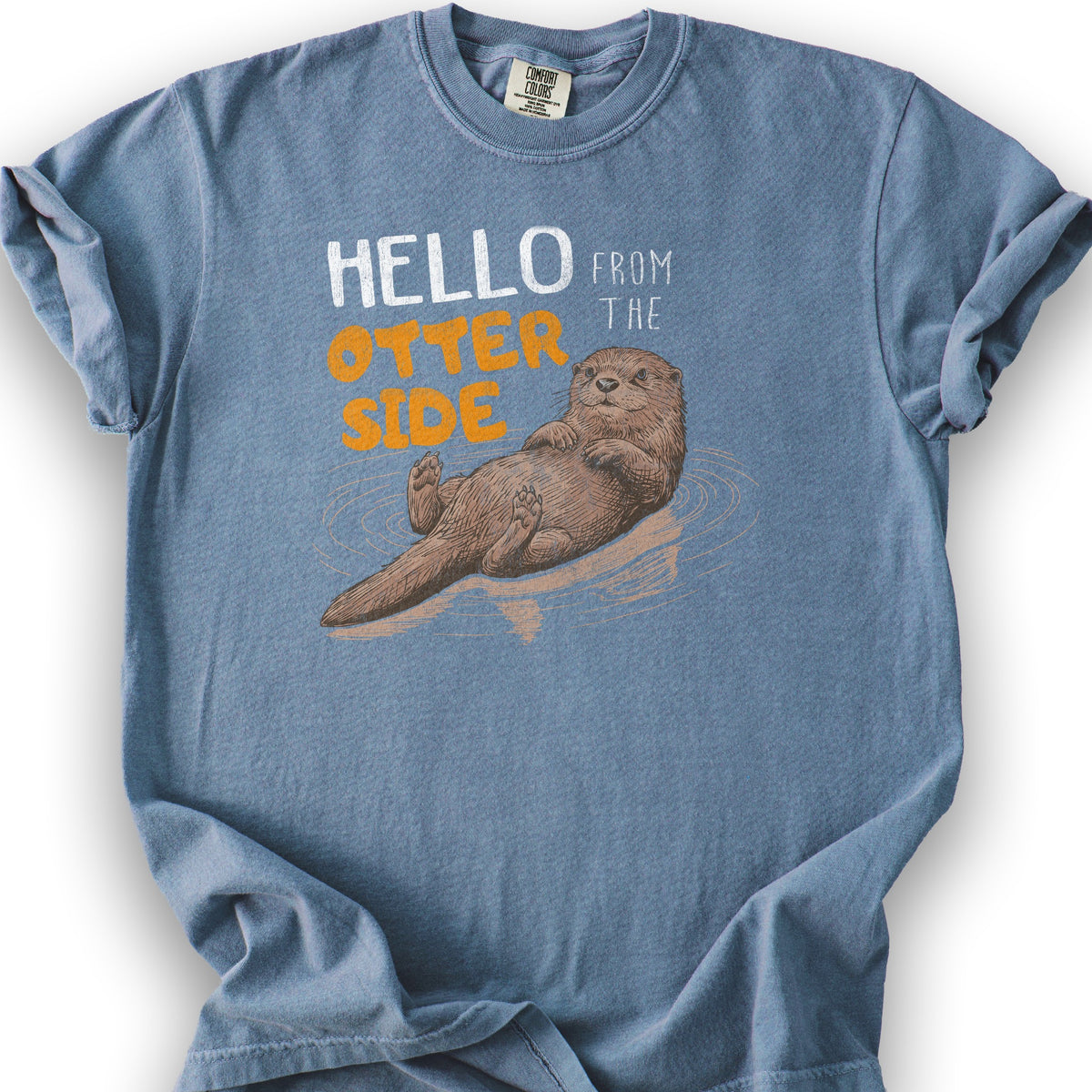 Hello From the Otter Side T-shirt - Blue Jean